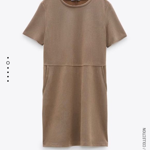 BNWT ZARA FAUX SUEDE DRESS - Picture 1 of 2